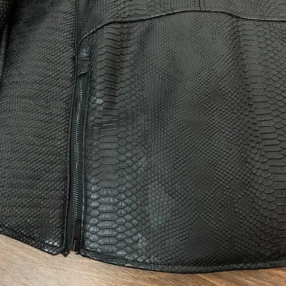 JC ATELIER Black Alligator Men’s Jacket Large - Picture 4 of 6